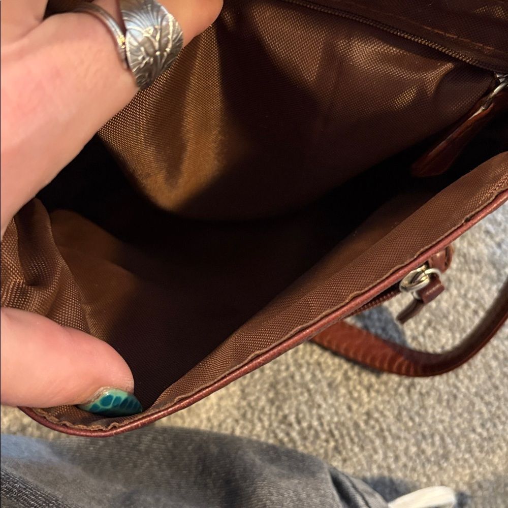 Osgoode Marley Brown Leather Crossbody Bag - Picture 4 of 7